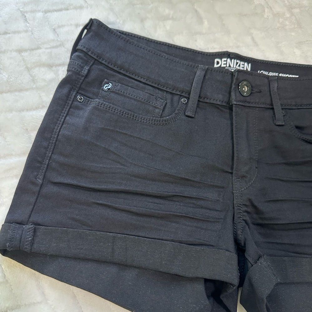 Nice $48 Denizen Levis Black Button Zip Stretch Jean Denim Shorts Womens 9 M - Picture 12 of 13